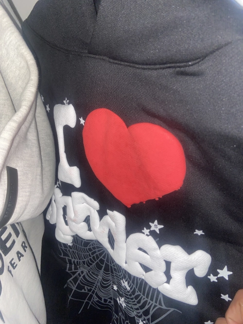 Sp5der Hoodie Black White review 