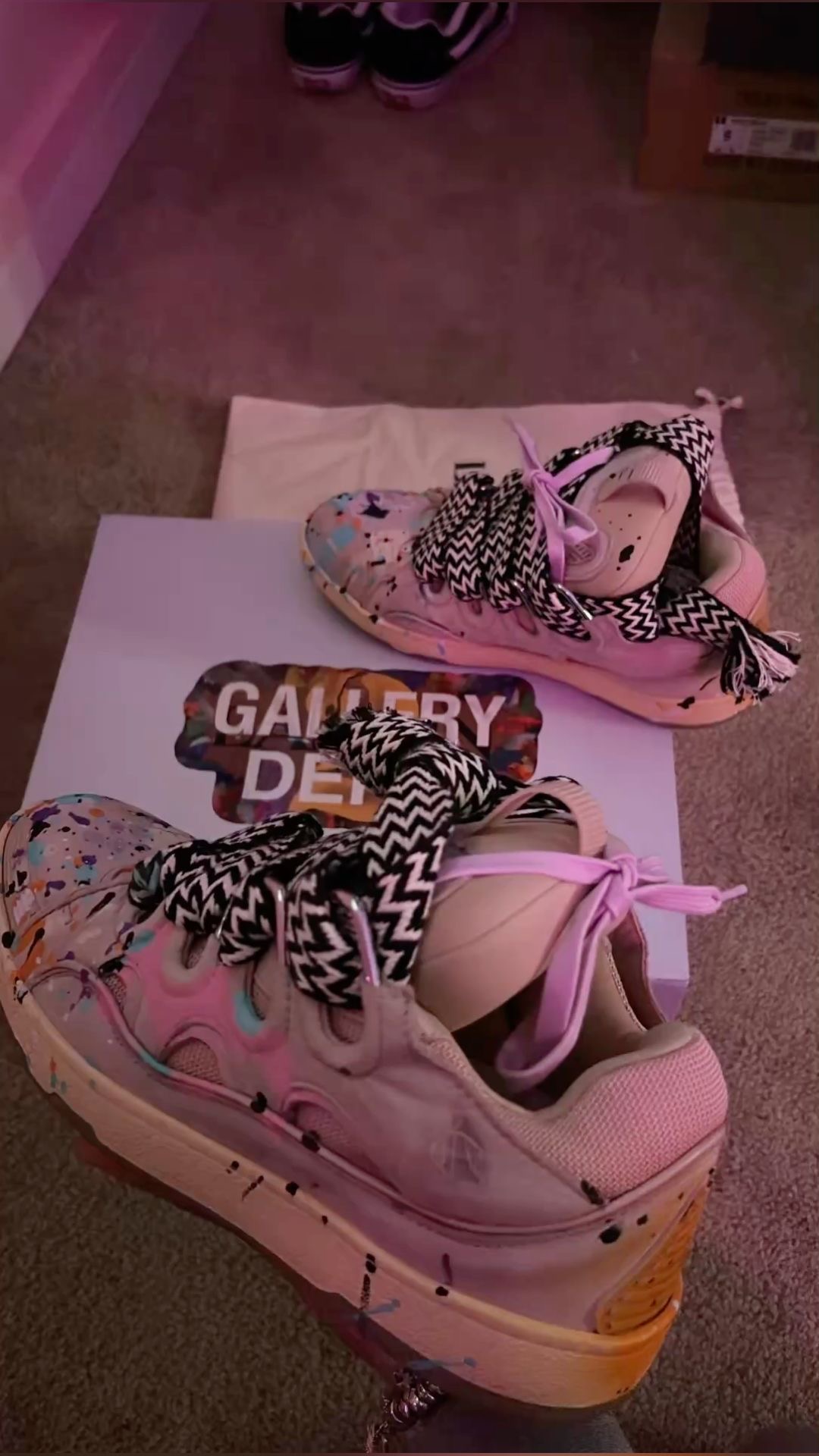 Gallery Dept. x Lanvin Wmns Curb Light Sneakers 'Paint Drip - Pale Pink' FW-SKDK02-DRGD-P22B5S0 review Niyaa 02