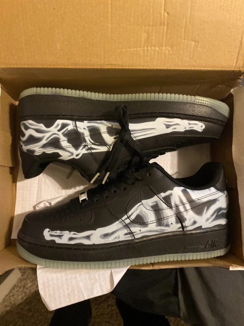 Nike air Force Black Skeleton Halloween (2019)  BQ7541 001 review 