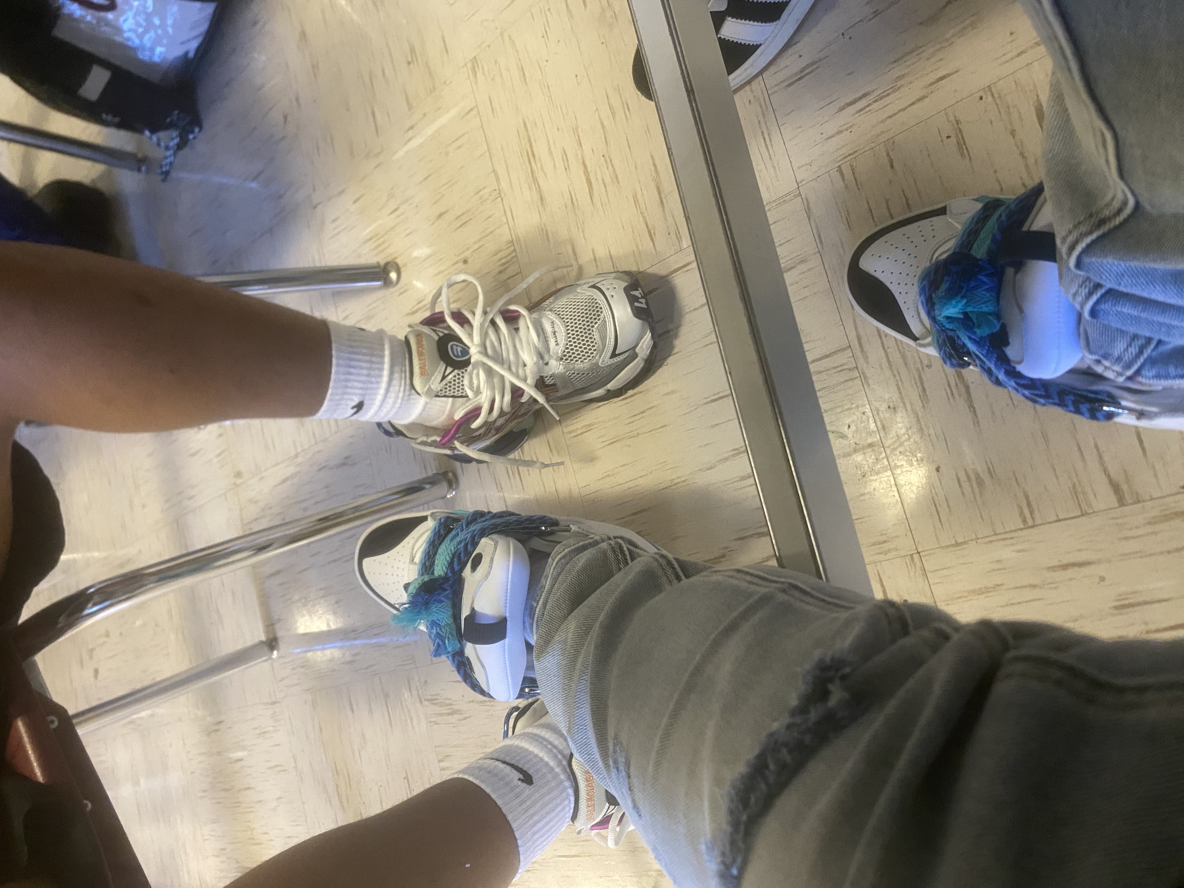 Lanvin Leather Curb White Blue review Railen Miles 02