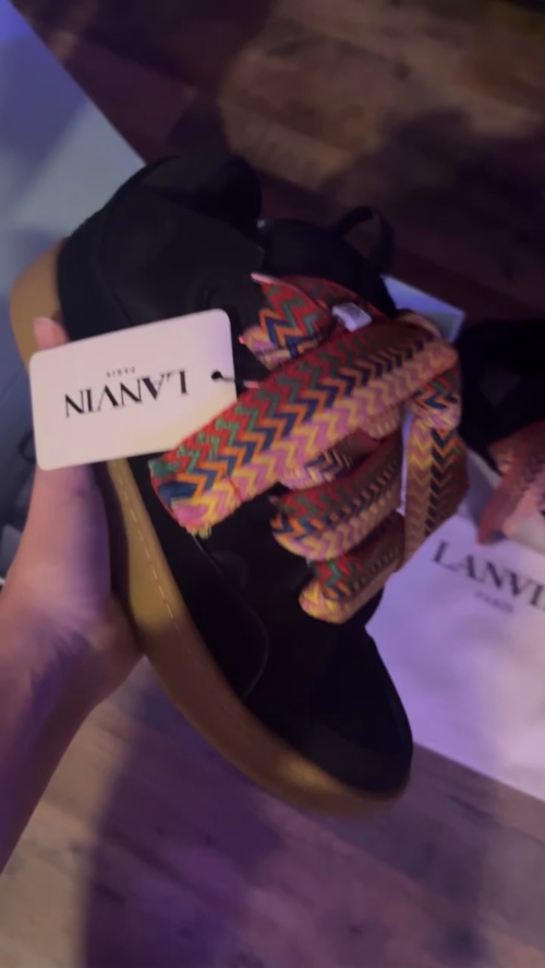  Lanvin Leather Curb Black FM-147446 review 