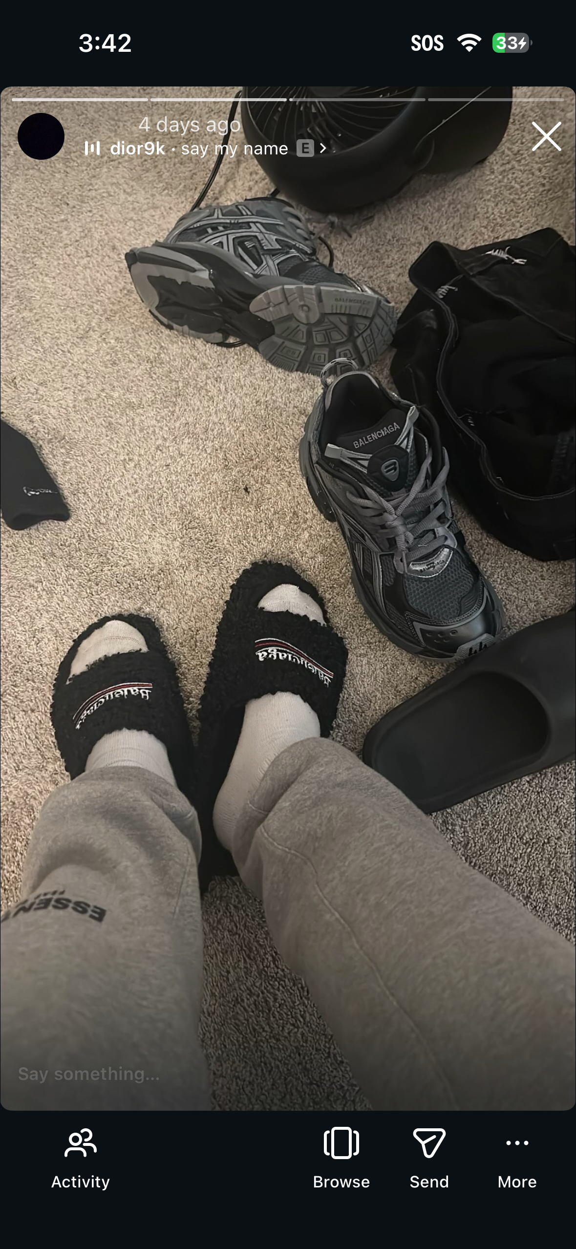 Balenciaga Runner All Black Gray 677402 W3RB2 1515 review 2