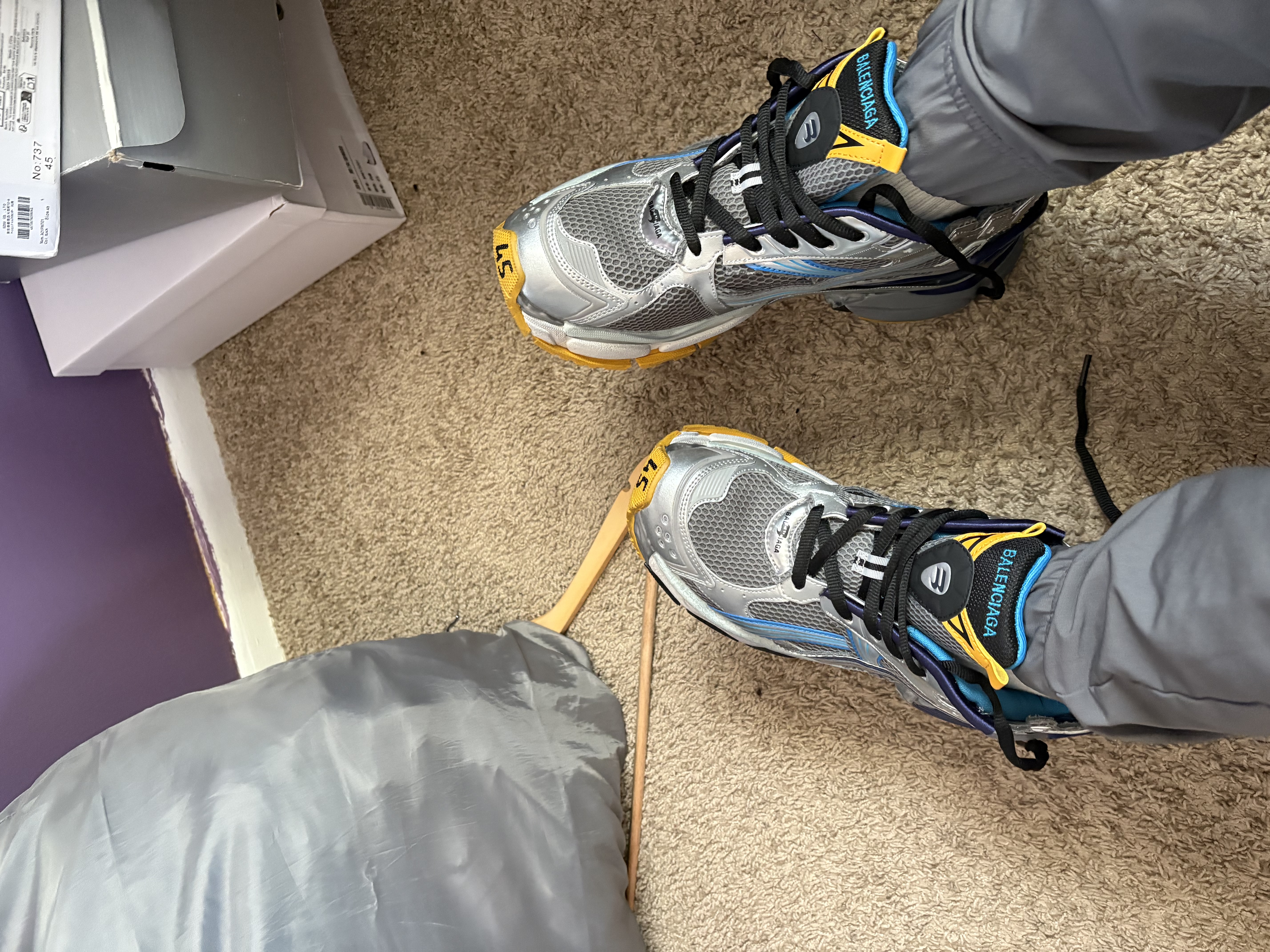 Balenciaga Runner Grey Blue Orange Aqua  772774W3RMU1474 review 2