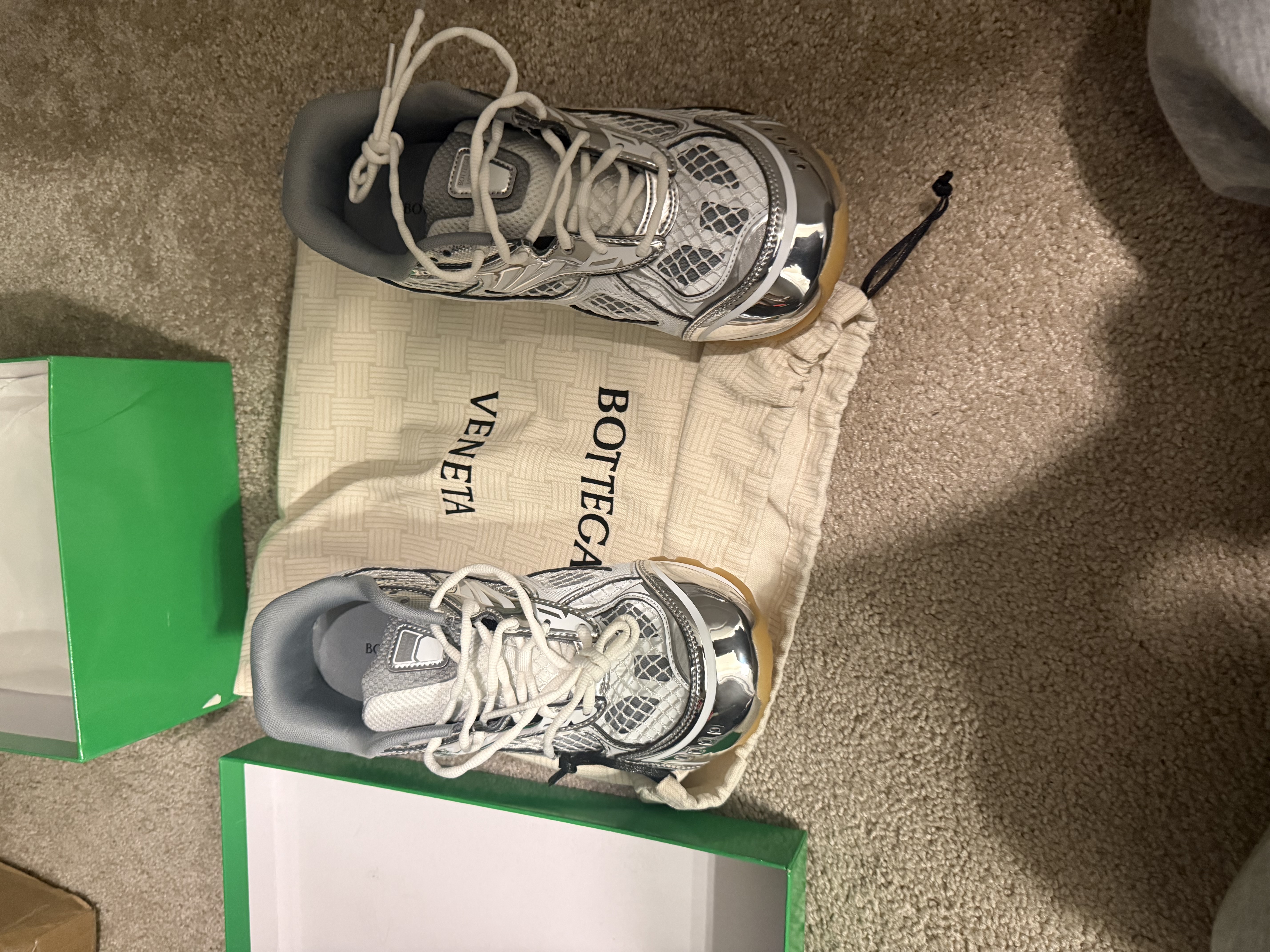 Bottega Veneta Orbit Silver  Reps review 5