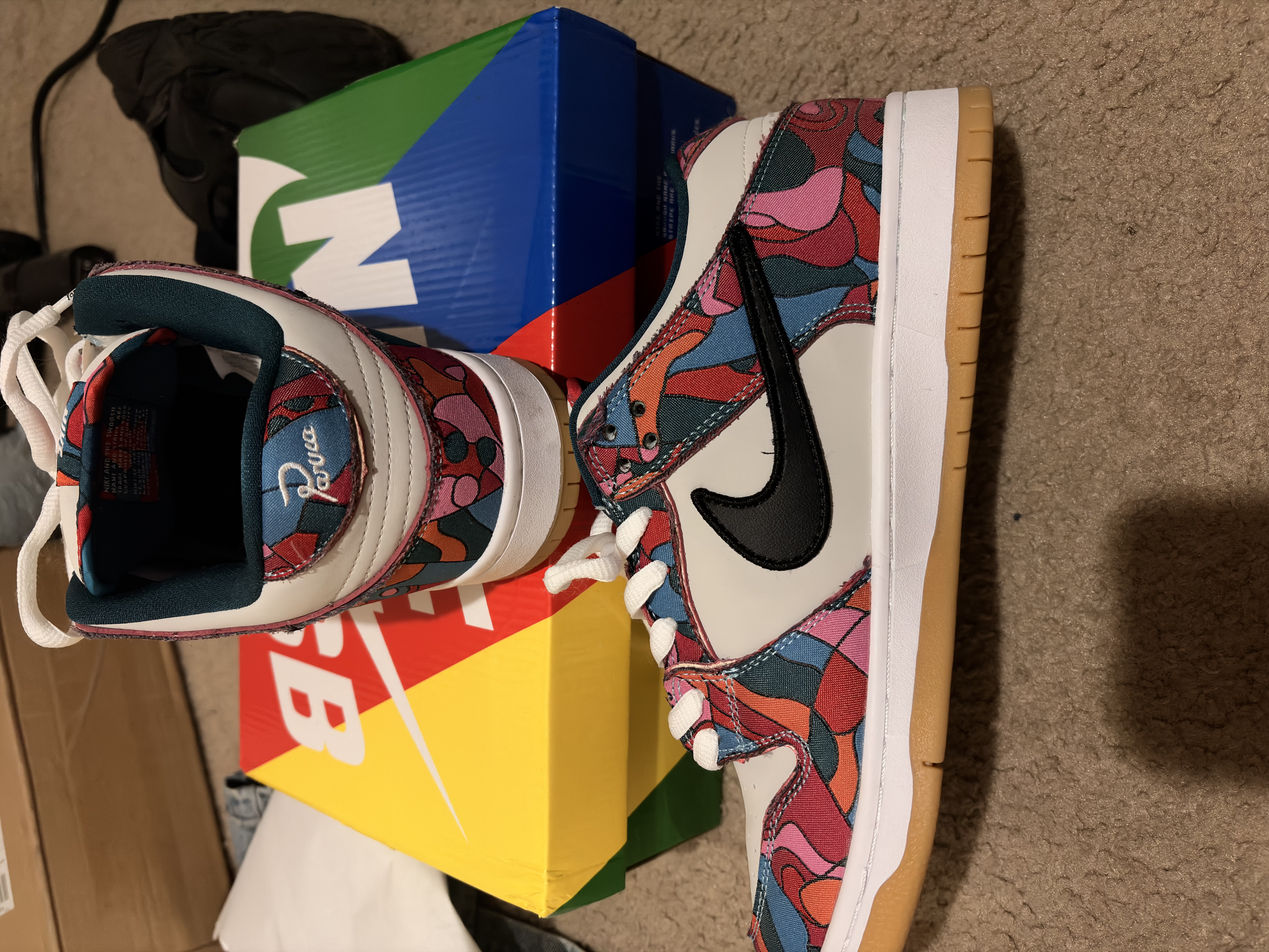 Parra x Nike SB Dunk Low Pro QS Abstract Art  DH7695-600  review 4