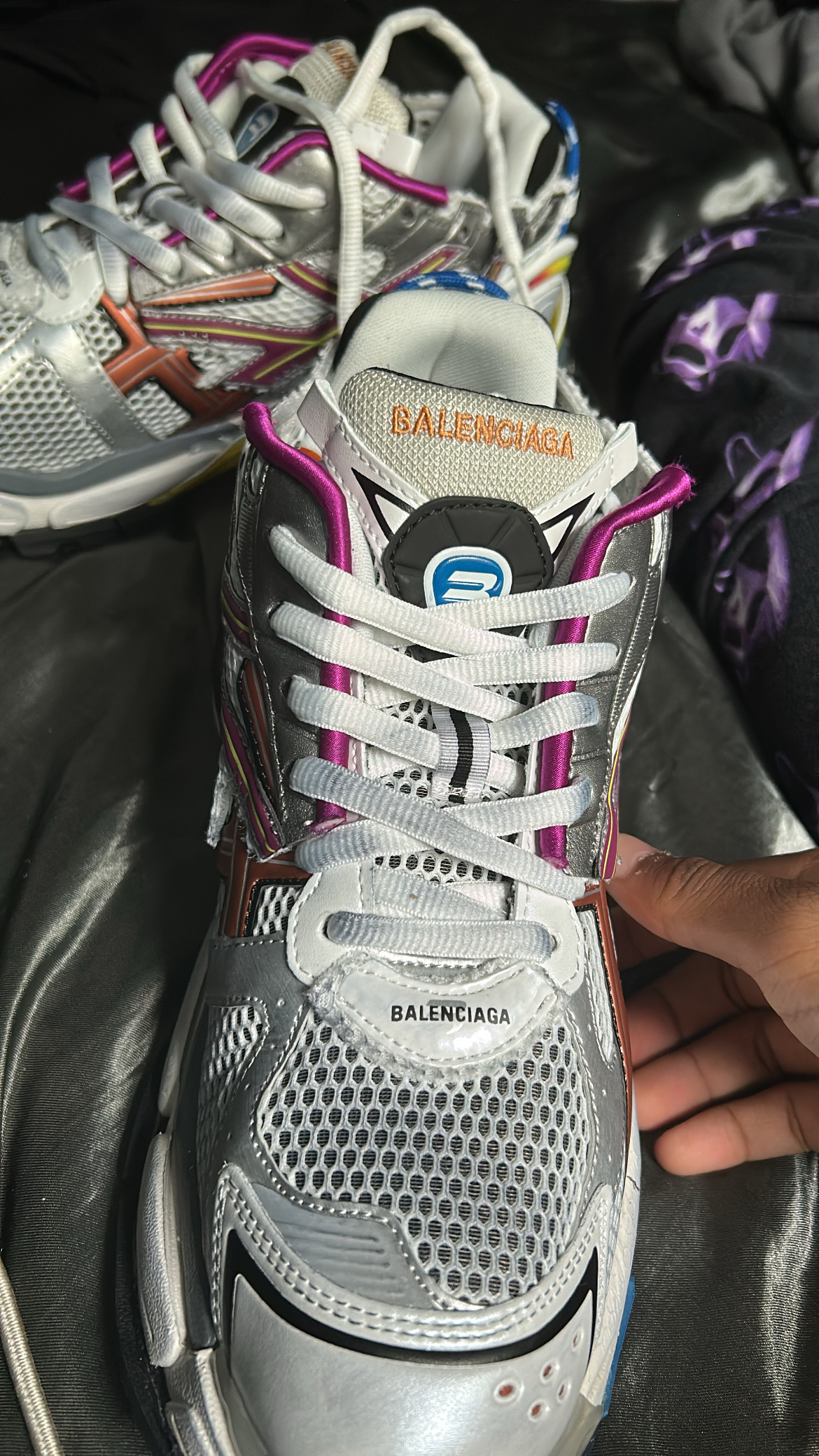 Balenciaga Runner Silver Purple Reps review 1