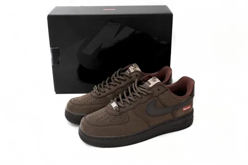 Dope sneakers-new release-Supreme x Air Force 1 Low Baroque Brown  CU9225-200