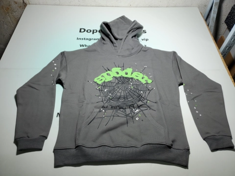 Sp5der Wait Web Hoodie Slate Grey Reps QC Review