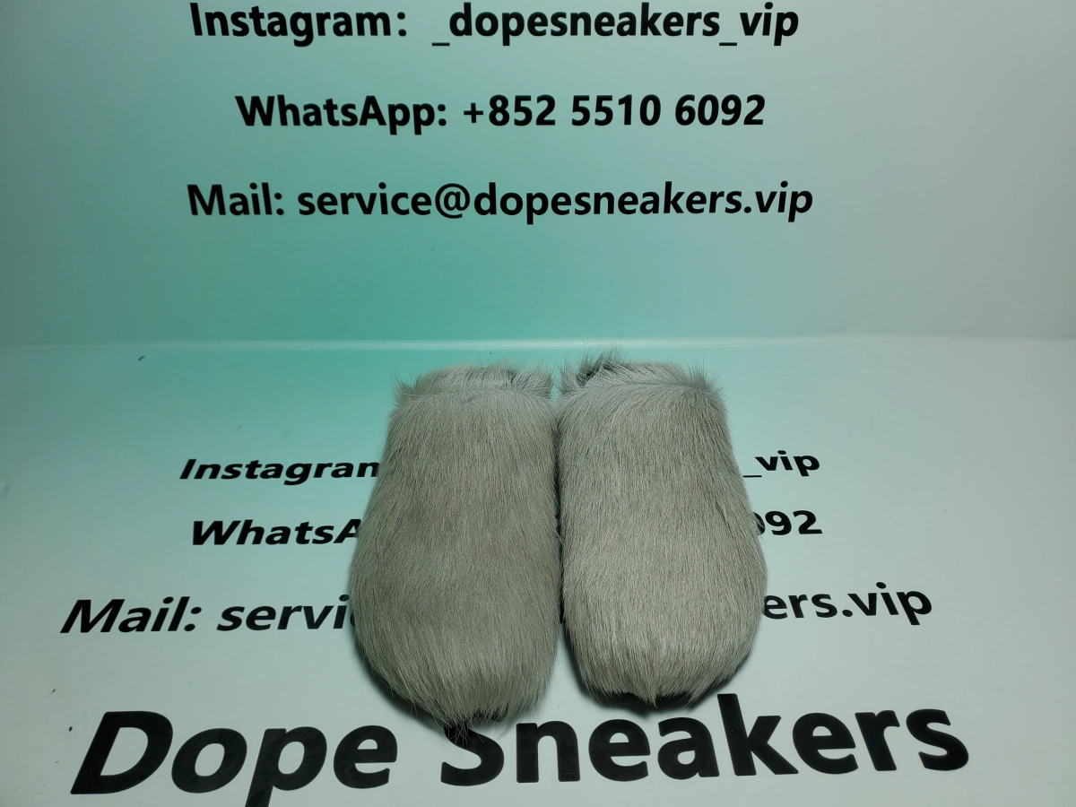 Marni Long-hair Calfskin Fussbett Sabot Grey Reps QC Review