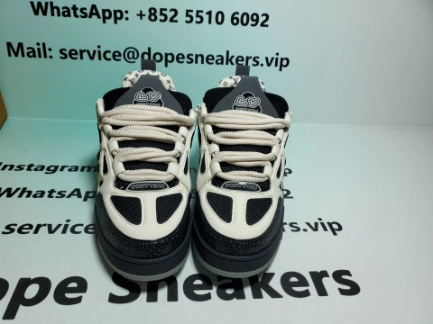 Louis Vuitton Leather lace up Fashionable Board Shoes Black Gray QC Review