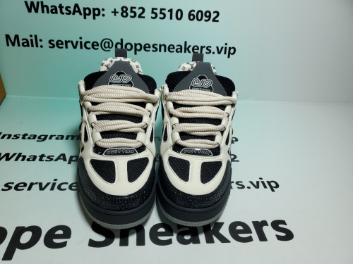 Louis Vuitton Leather lace up Fashionable Board Shoes Black Gray  QC Review