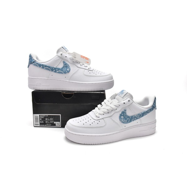 BMLin Air Force 1 Low '07 Essential White Worn Blue Paisley (W),DH4406-100