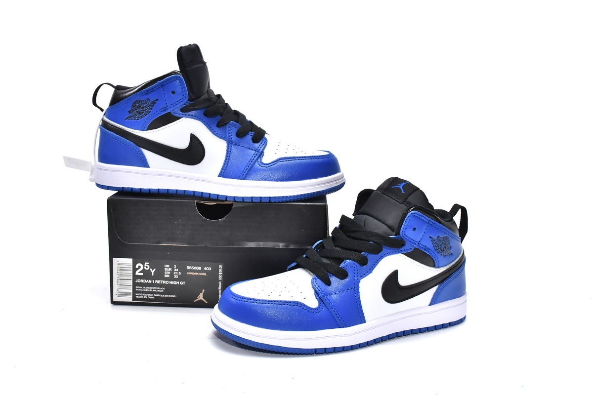 Jordan 1 kids shoes | Jordan 1 Mid PS Game Royal,555088-403