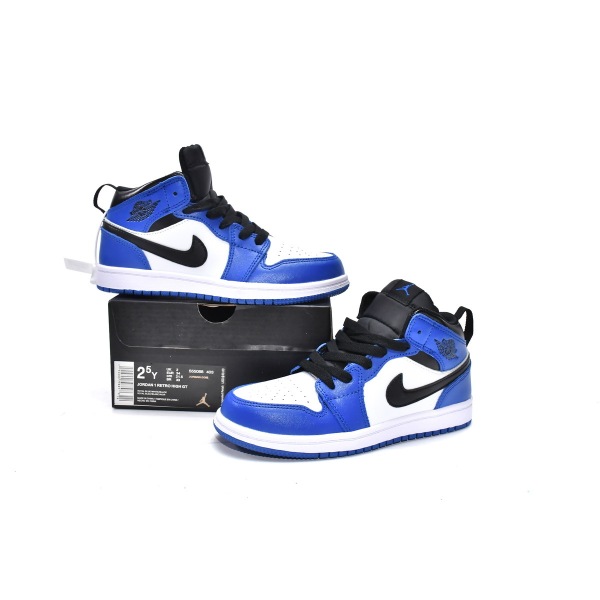 Jordan 1 kids shoesJordan 1 Mid PS Game Royal,555088-403