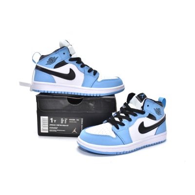 Jordan 1 kids shoes | Jordan 1 Mid PS University Blue,575441-134