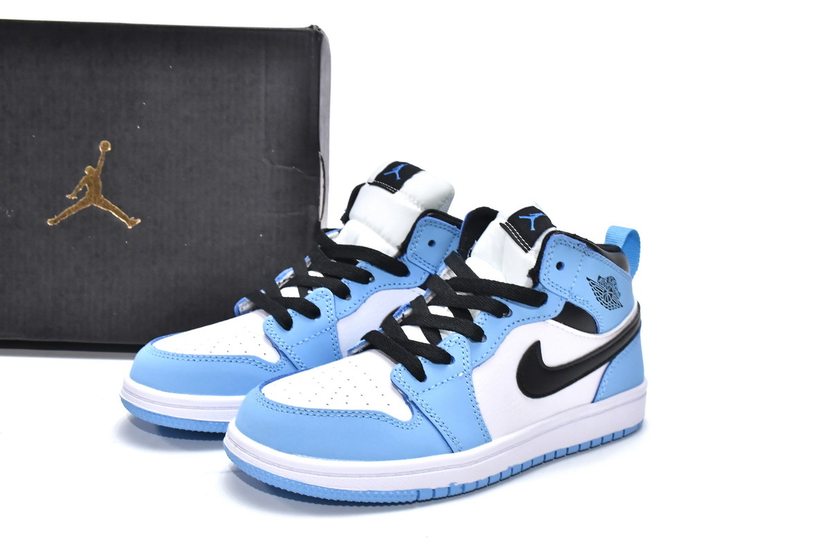 Jordan 1 kids shoes | Jordan 1 Mid PS University Blue,575441-134