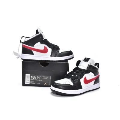 Jordan 1 kids shoes |Jordan 1 Mid PS Black Gym Red,705303-020 02