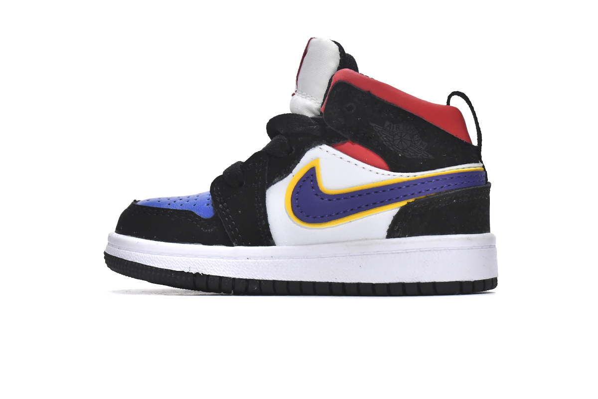 Jordan 1 kids shoes |Jordan 1 Mid PS Lakers Top 3,554724-058
