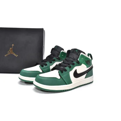 Jordan 1 kids shoes |Jordan 1 Mid PS Pine Green,BQ6932-301 02