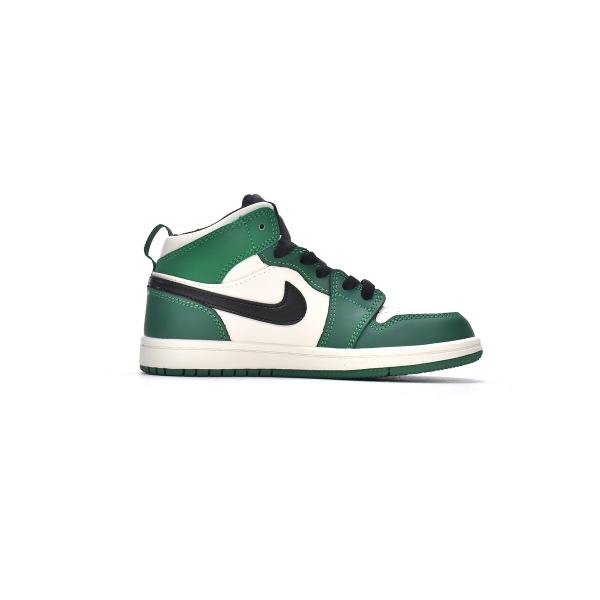 Jordan 1 kids shoes |Jordan 1 Mid PS Pine Green,BQ6932-301