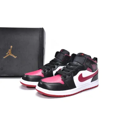 Jordan 1 kids shoes |Jordan 1 Mid PS Red Black Toe,AR6352-100 02
