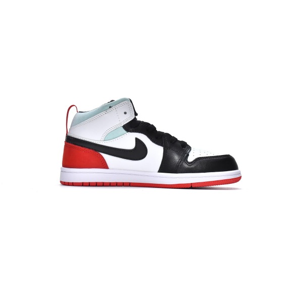 Jordan 1 kids shoes |Jordan 1 Mid PS Red Black Toe,BQ6932-100