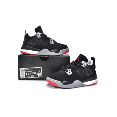 Jordan kids shoes | Air Jordan 4 Retro PS Bred,BQ7660-060 02