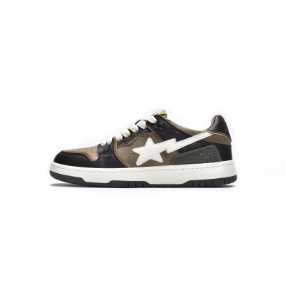 PKGoden A Bathing Ape Bape SK8 Sta Brown Ivory,1H80-291-013