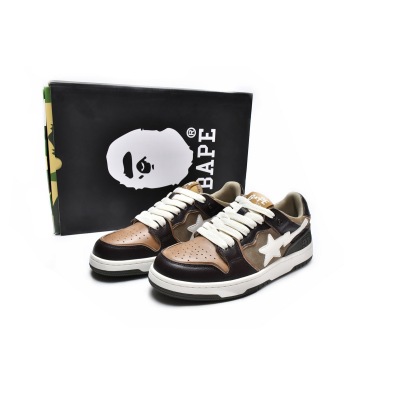 PKGoden A Bathing Ape Bape SK8 Sta Brown Ivory,1H80-291-013