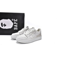 PKGoden A Bathing Ape Bape Sk8 Sta Low All White,1G70-109-0019