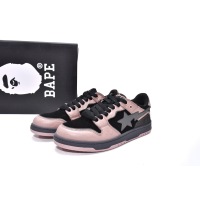 PKGoden A Bathing Ape Bape Sk8 Sta Low Black Pink,1G70-109-0011