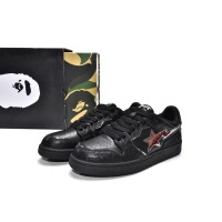 PKGoden A Bathing Ape Bape Sk8 Sta Low Black Silver,1G70-109-0018