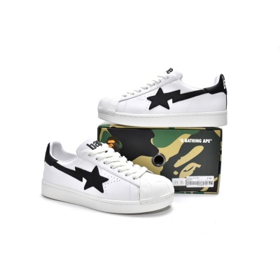 PKGoden A Bathing Ape Bape Sk8 Sta Low Shell Head White,1I20-191-005