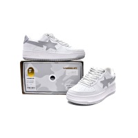 PKGoden A Bathing Ape Bape Sk8 Sta Low White Grey,1G70-109-0002