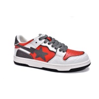 PKGoden A Bathing Ape Bape Sk8 Sta Low White Red,1G70-109-0020