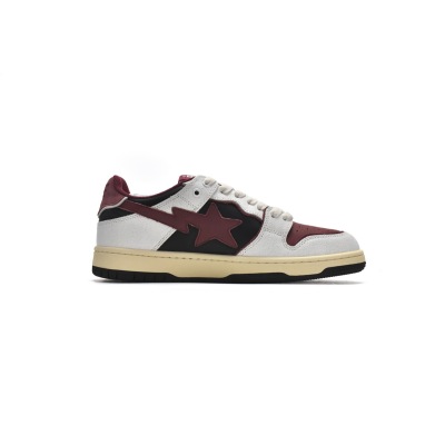 PKGoden A Bathing Ape Bape Sta Low Red Grey,1I20-291-020