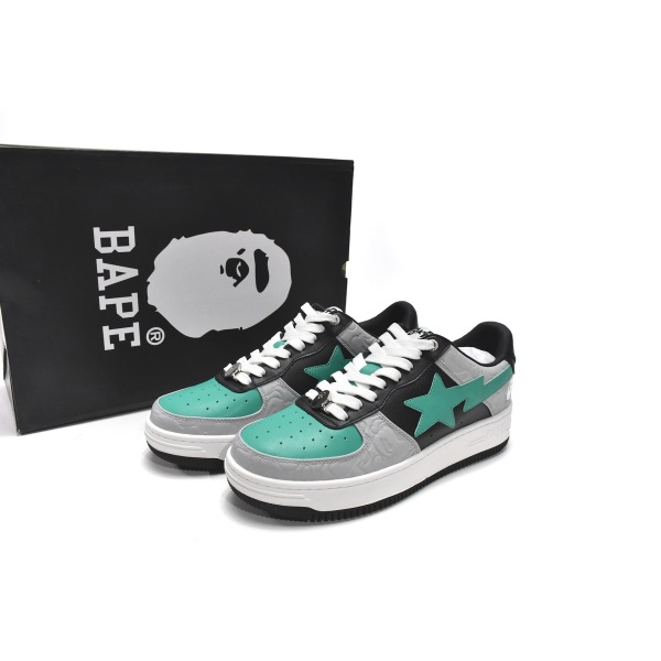 PKGoden A Bathing Ape Bape Sta Low White Green Black,1G70-109-0003