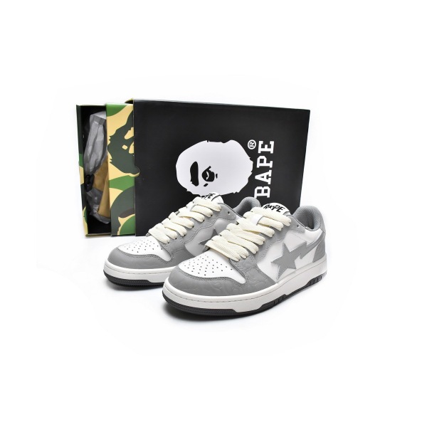 PKGoden A Bathing Ape Court Sta Light Grey Cream,1G70-191-033