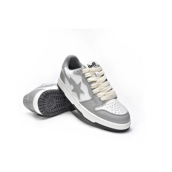 PKGoden A Bathing Ape Court Sta Light Grey Cream,1G70-191-033