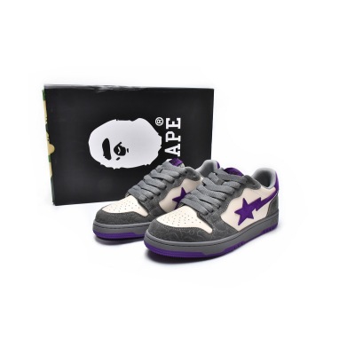 PKGoden A Bathing Ape Court Sta Mist Grey Royal Purple,1G70-191-032