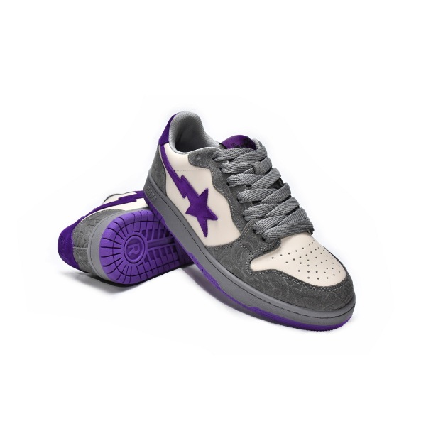 PKGoden A Bathing Ape Court Sta Mist Grey Royal Purple,1G70-191-032