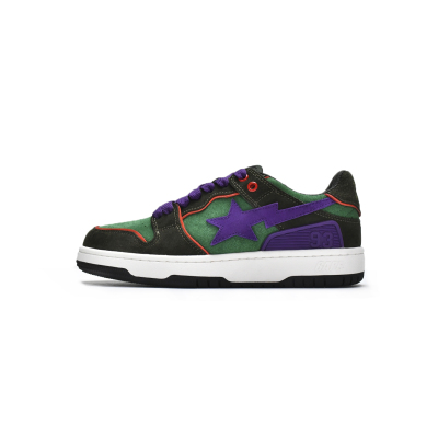 PKGoden A Bathing Ape Sk8 Sta Dark Purple Green,1G70-191-029