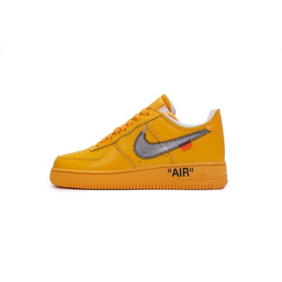 PKGoden Air Force 1 Low OFF-WHITE University Gold Metallic Silver，CI1173-400