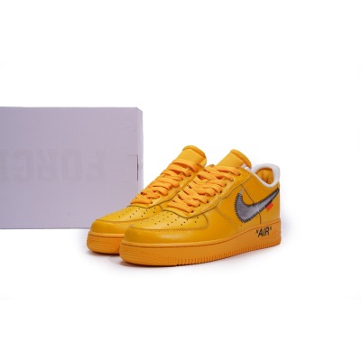 PKGoden Air Force 1 Low OFF-WHITE University Gold Metallic Silver，CI1173-400