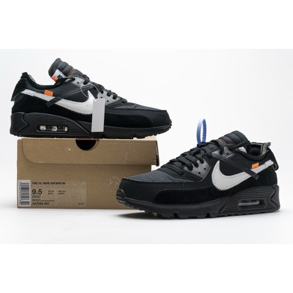 PKGoden Air Max 90 OFF-WHITE Black，AA7293-001  