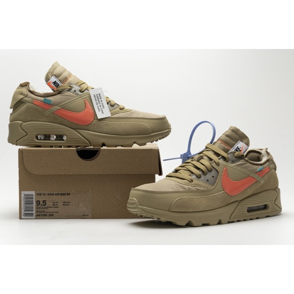 PKGoden Air Max 90 OFF-WHITE Desert Ore，AA7293-200  