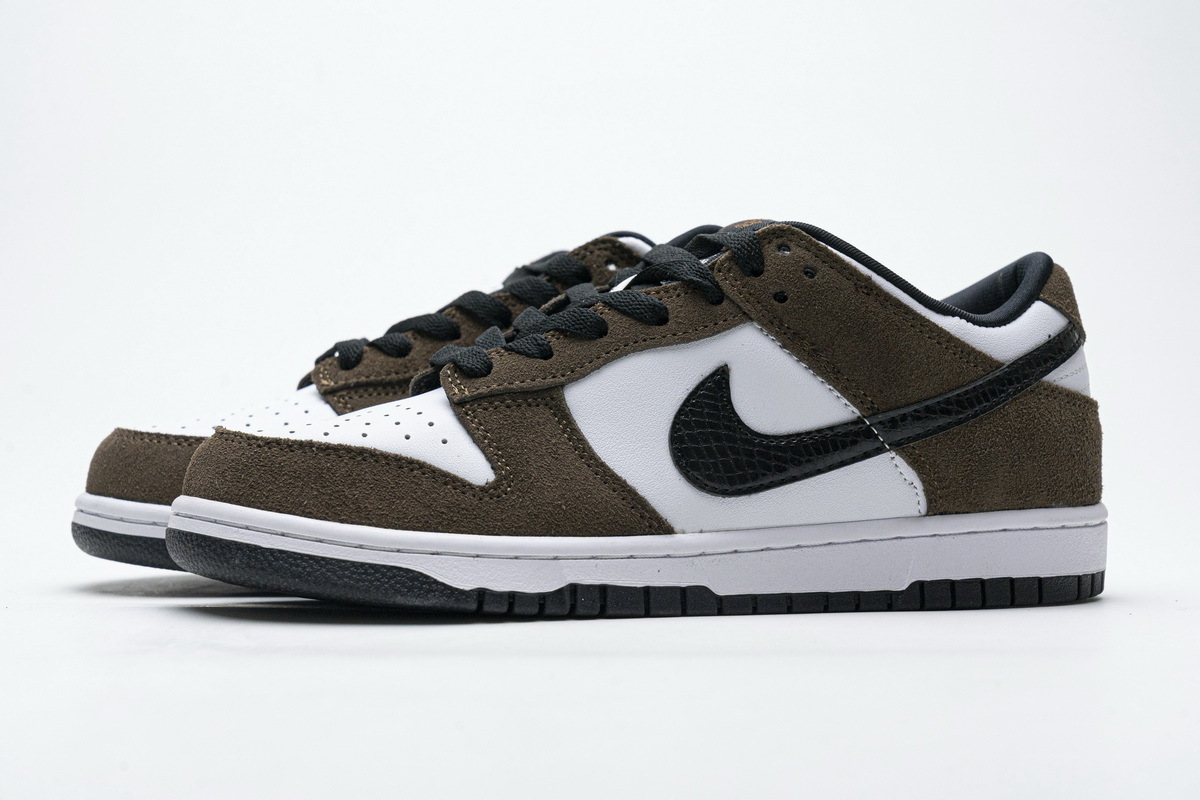 LJR Dunk Low White Black Trail End Brown，304292-102 