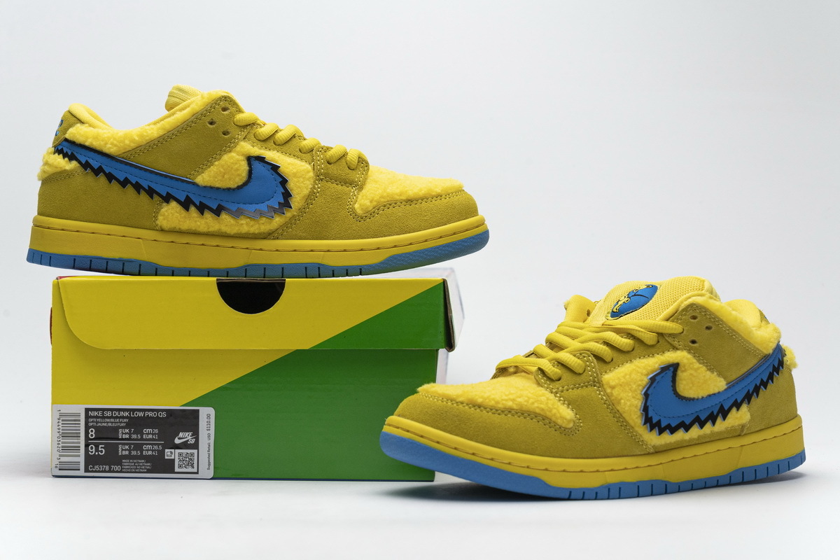 LJR Dunk SB Low Grateful Dead Bears Opti Yellow, CJ5378-700