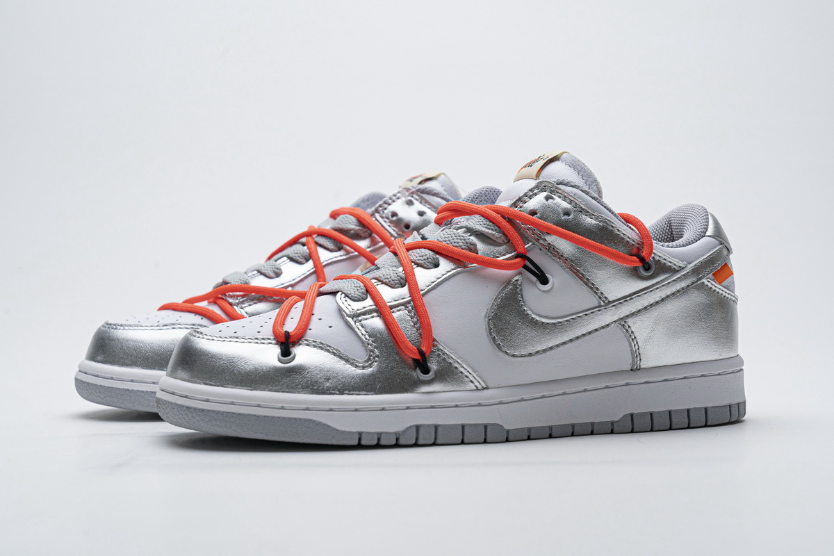 LJR Dunk SB Low OFF White Silver White，CT0856-800