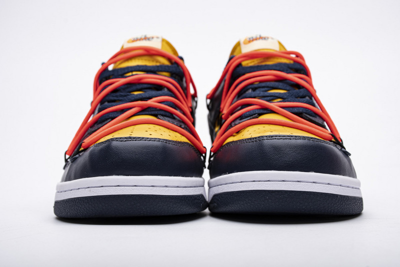 LJR Dunk SB Low Off-White University Gold Midnight Navy, CT0856-700